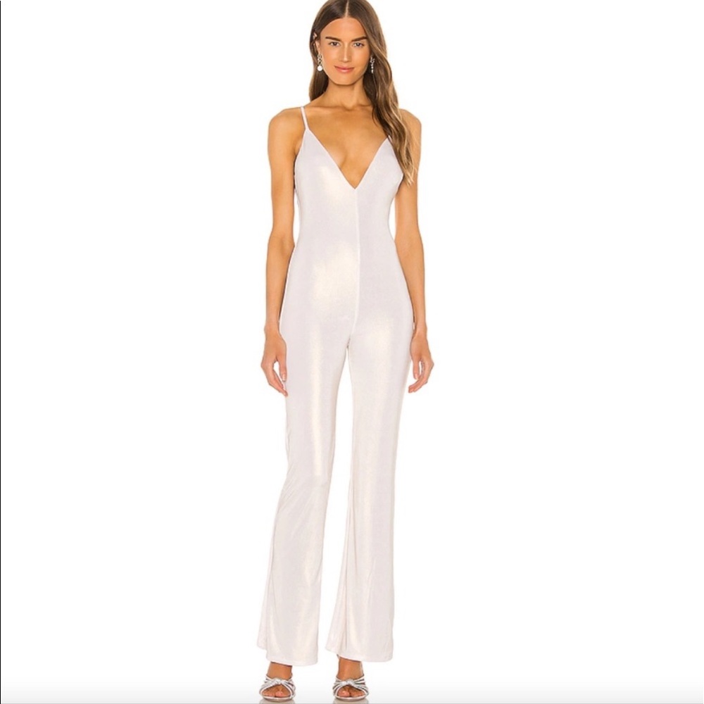 Revolve ELROW Jumpsuit in White Gold